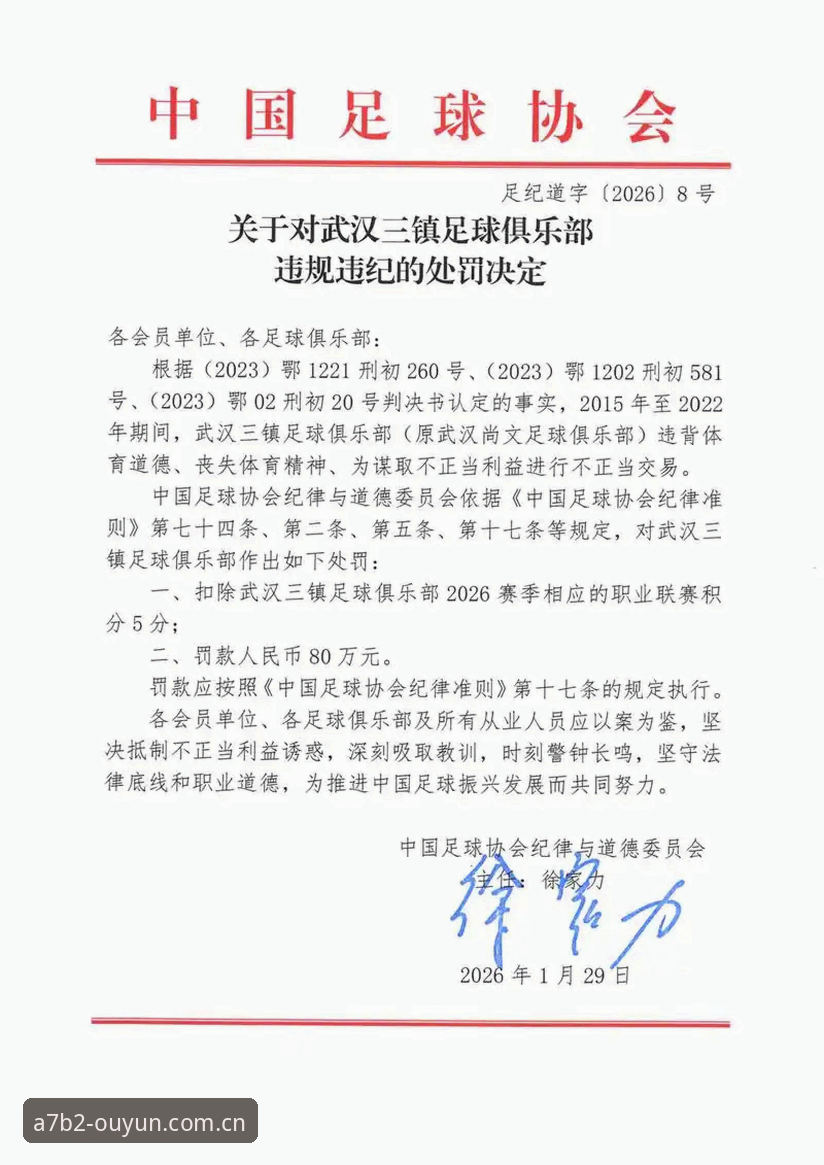 OUYUN娱乐平台官网 3大维度解读足协第三批禁足名单:65人遭重罚背后的足球乱象治理